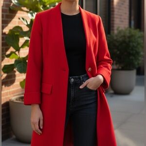 Backstage red blazer coat